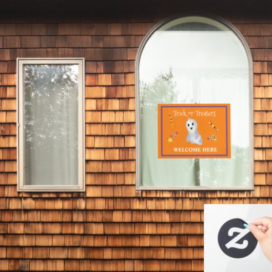 Halloween Trick oder Treaters Willkommen hier Fensteraufkleber (Fenster Zuhause)
