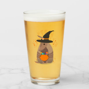 Halloween Trick-oder-Treating Armadillo Witch Texa Glas
