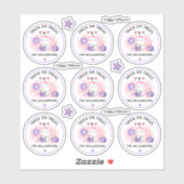 Halloween Trick oder Treatname Pink Kiss Cut Aufkleber (Blatt)