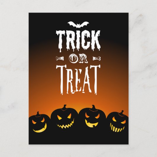 Halloween-Trick oder Treatpfade Postkarte (Vorderseite)