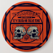 Halloween-Trick oder Treatzeit Button (Vorderseite)