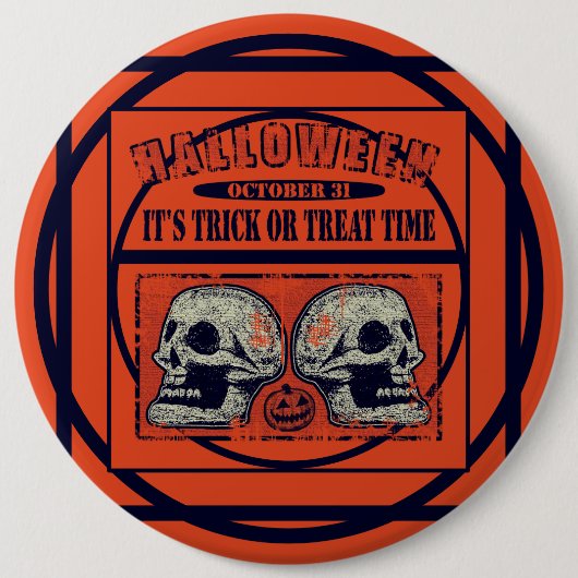 Halloween-Trick oder Treatzeit Button (Vorderseite)