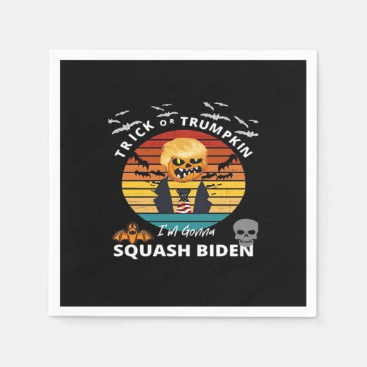 Halloween Trick oder Trumpkin Horror Kostüm Classi Serviette (Vorderseite)