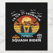 Halloween Trick oder Trumpkin Horror Kostüm Classi Weinetikett (Einzelnes Label)