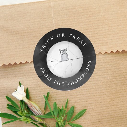 Halloween-Trick oder verwöhnte Beängstigende Schal Runder Aufkleber