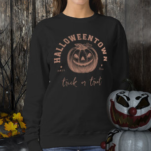 Halloween Trick or Treat Böser Oranger Kürbis Sweatshirt