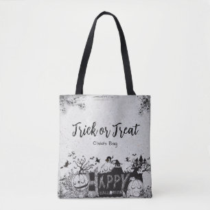 Halloween "Trick or Treat" mit Namen Tasche