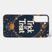 Halloween Trick or Treat Pumpkin Design Samsung Galaxy Hülle (Rückseite (Horizontal))