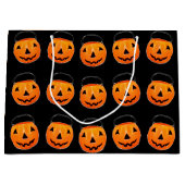 Halloween Trick or Treat Pumpkins Große Geschenktüte (Vorderseite)