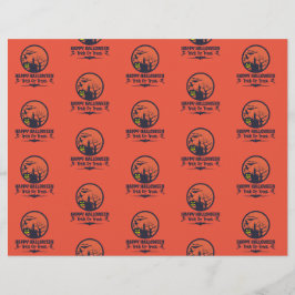 Halloween Trick or Treat Scrapbook Paper Flyer