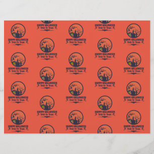 Halloween Trick or Treat Scrapbook Paper Flyer