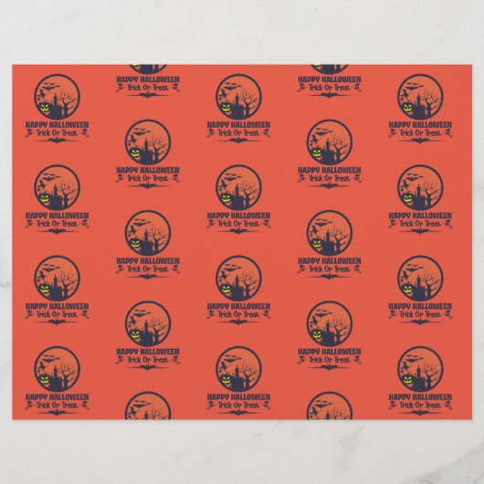 Halloween Trick or Treat Scrapbook Paper Flyer (Vorne)
