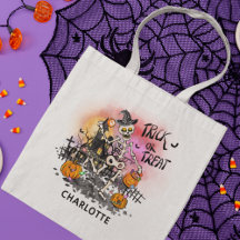 Halloween Trick or Treat Skeleton Candy Name