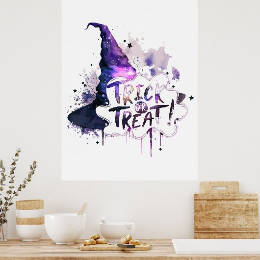 Halloween-Trick Poster (Küche)