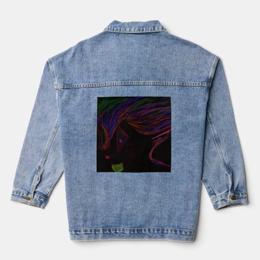 Halloween Trickster Spirit Denim Jacket Jeansjacke (Rückseite)