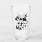 Halloween Trinken Hexen Handschrift Glas (Rückseite)