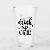 Halloween Trinken Hexen Handschrift Glas (Vorderseite)