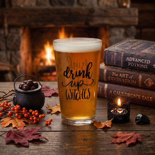 Halloween Trinken Hexen Handschrift Glas