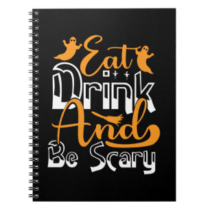 Halloween trinken und am Geburtstag Beängstigend s Notizblock