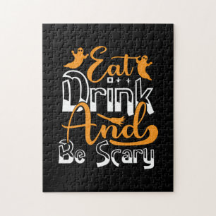Halloween trinken und am Geburtstag Beängstigend s Puzzle