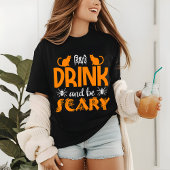 Halloween trinken und Beängstigend sein, modern wi Tri-Blend Shirt
