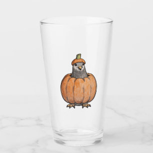 Halloween Trinkglas Taube Glas