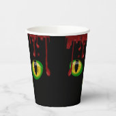 Halloween-Tropfen graue Monster-Augen Pappbecher (Links)