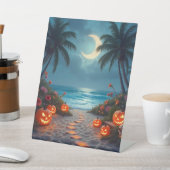 Halloween-tropischer Strand Sockelschild (In SItu)