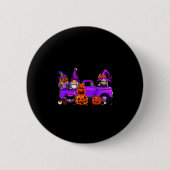 Halloween Truck Gnome Witch Pumpkin Boo Ghost Funn Button (Vorderseite)