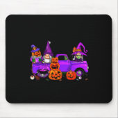 Halloween Truck Gnome Witch Pumpkin Boo Ghost Funn Mousepad (Vorne)