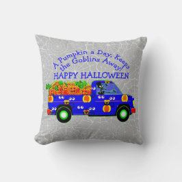 Halloween Truck Pumpkin Day Behalte Goblins weg Kissen