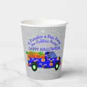 Halloween Truck Pumpkin Day Behalte Goblins weg Pappbecher (Rückseite)