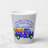 Halloween Truck Pumpkin Day Behalte Goblins weg Pappbecher (Vorderseite)