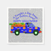 Halloween Truck Pumpkin Day Behalte Goblins weg Serviette (Vorderseite)