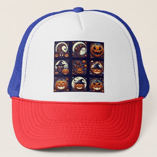 Halloween Trucker Hat Truckerkappe (Vorderseite)