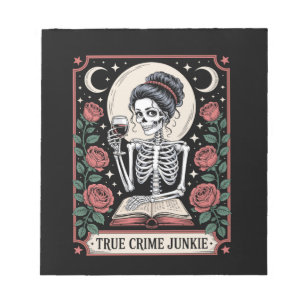 Halloween True Crime Junkie Tarot Karte Notizblock
