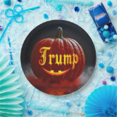 Halloween Trump Jack-o-lantern in Nebel Pappteller (Party)