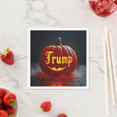 Halloween Trump Jack-o-lantern in Nebel Serviette (Beispiel)