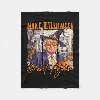 Halloween Trump macht Halloween zum großen Kürbis Fleecedecke