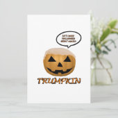 Halloween Trumpkin Angepasst Feiertagskarte (Stehend Vorderseite)
