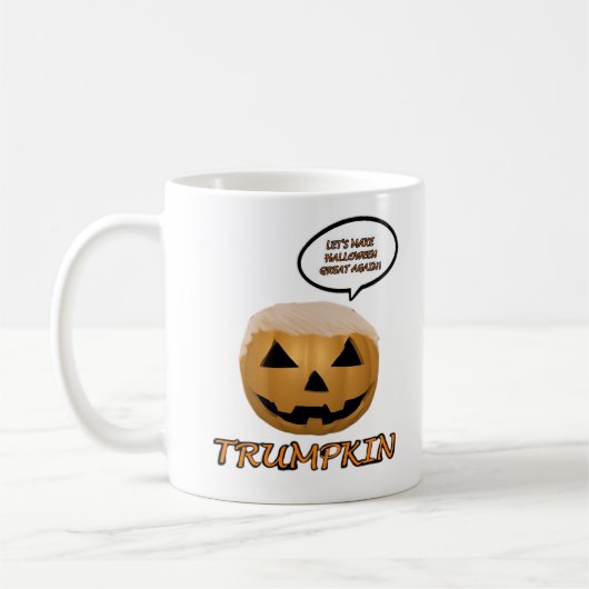 Halloween Trumpkin Angepasst Kaffeetasse (Links)