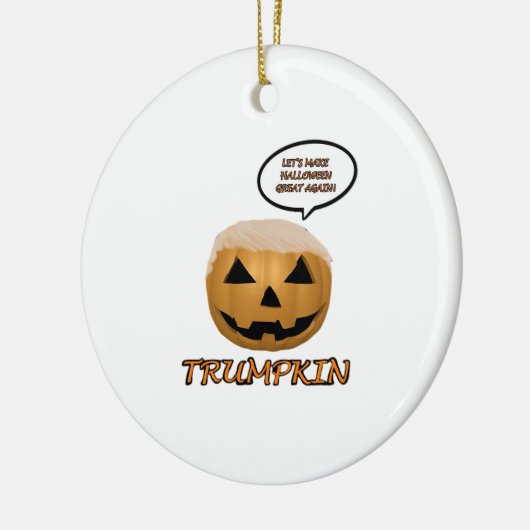 Halloween Trumpkin Angepasst Keramik Ornament (Links)