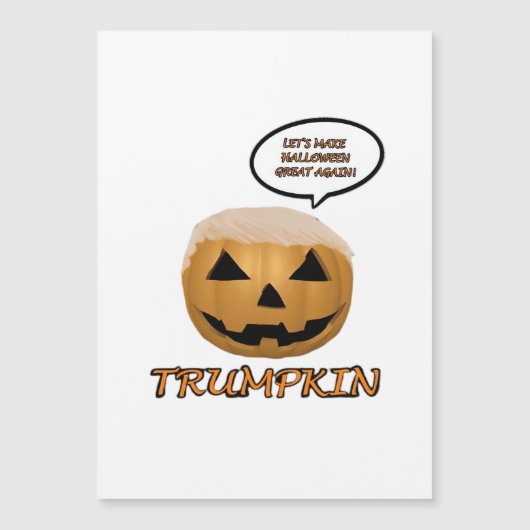 Halloween Trumpkin Angepasst Magnetkarte (Vorderseite)