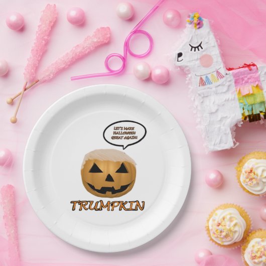 Halloween Trumpkin Angepasst Pappteller (Party)