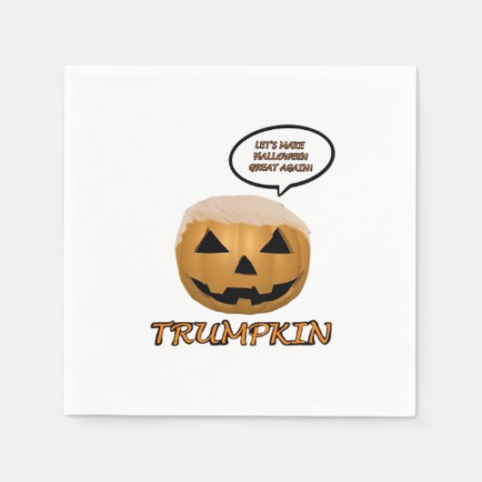 Halloween Trumpkin Angepasst Serviette (Vorderseite)