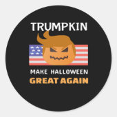 Halloween Trumpkin Classic Runder Aufkleber (Vorderseite)