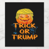 Halloween Trumpkin Classic Weinetikett (Einzelnes Label)