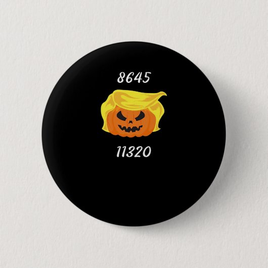 Halloween Trumpkin Design Button (Vorderseite)