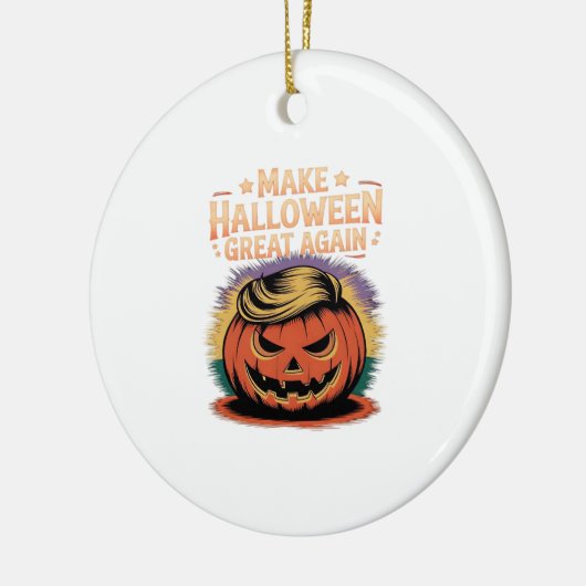 Halloween Trumpkin Design Keramik Ornament (Links)