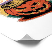 Halloween Trumpkin Design Poster (Ecke)